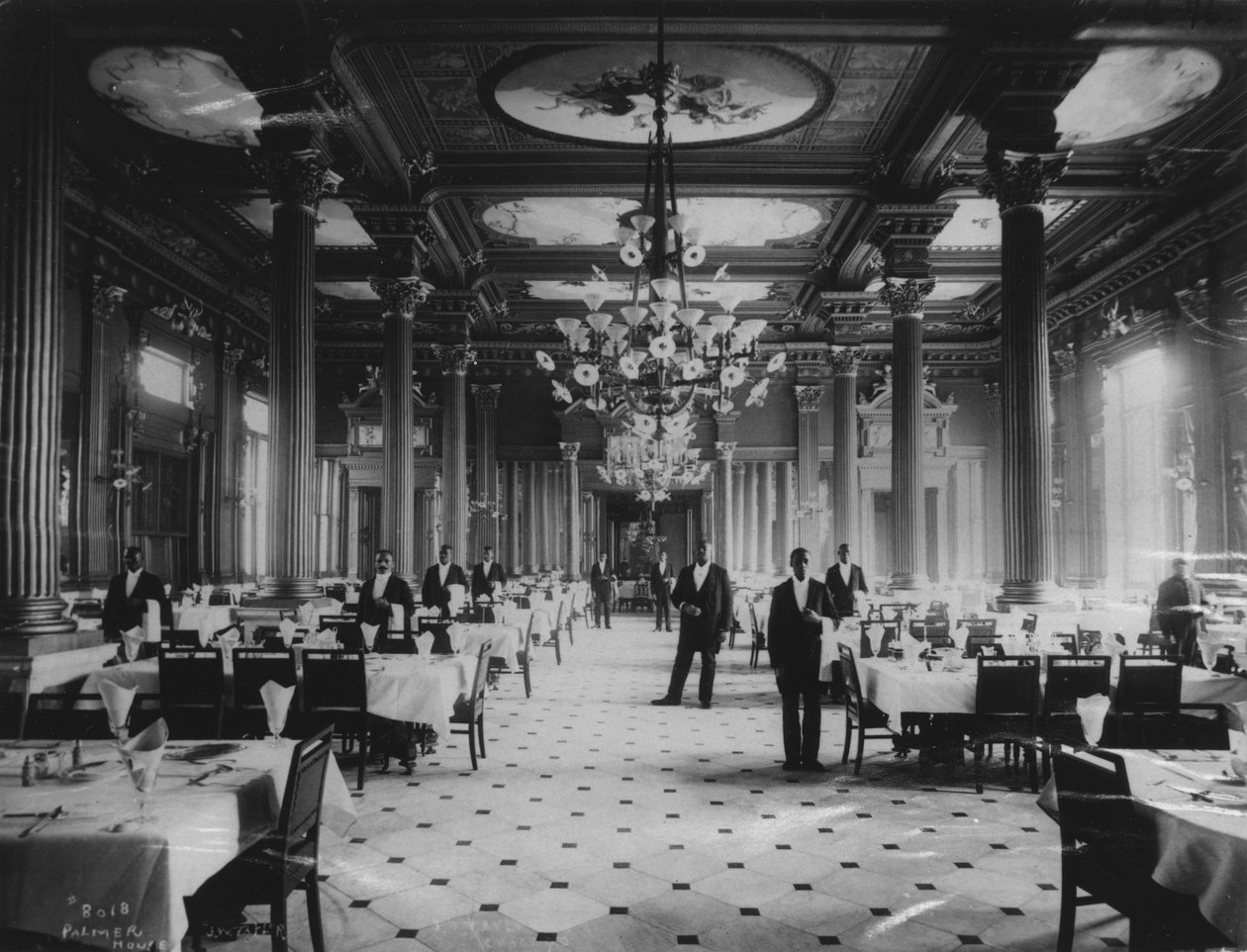 Palmer House grand dining room, c.1880 by J. W. Taylor