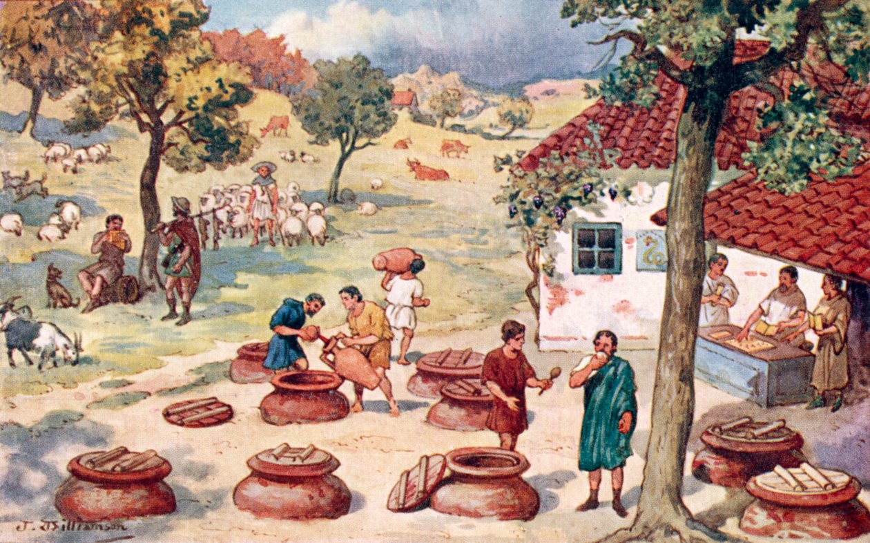 The Roman Empire - countryside life (farming, wine making) by J. Williamson