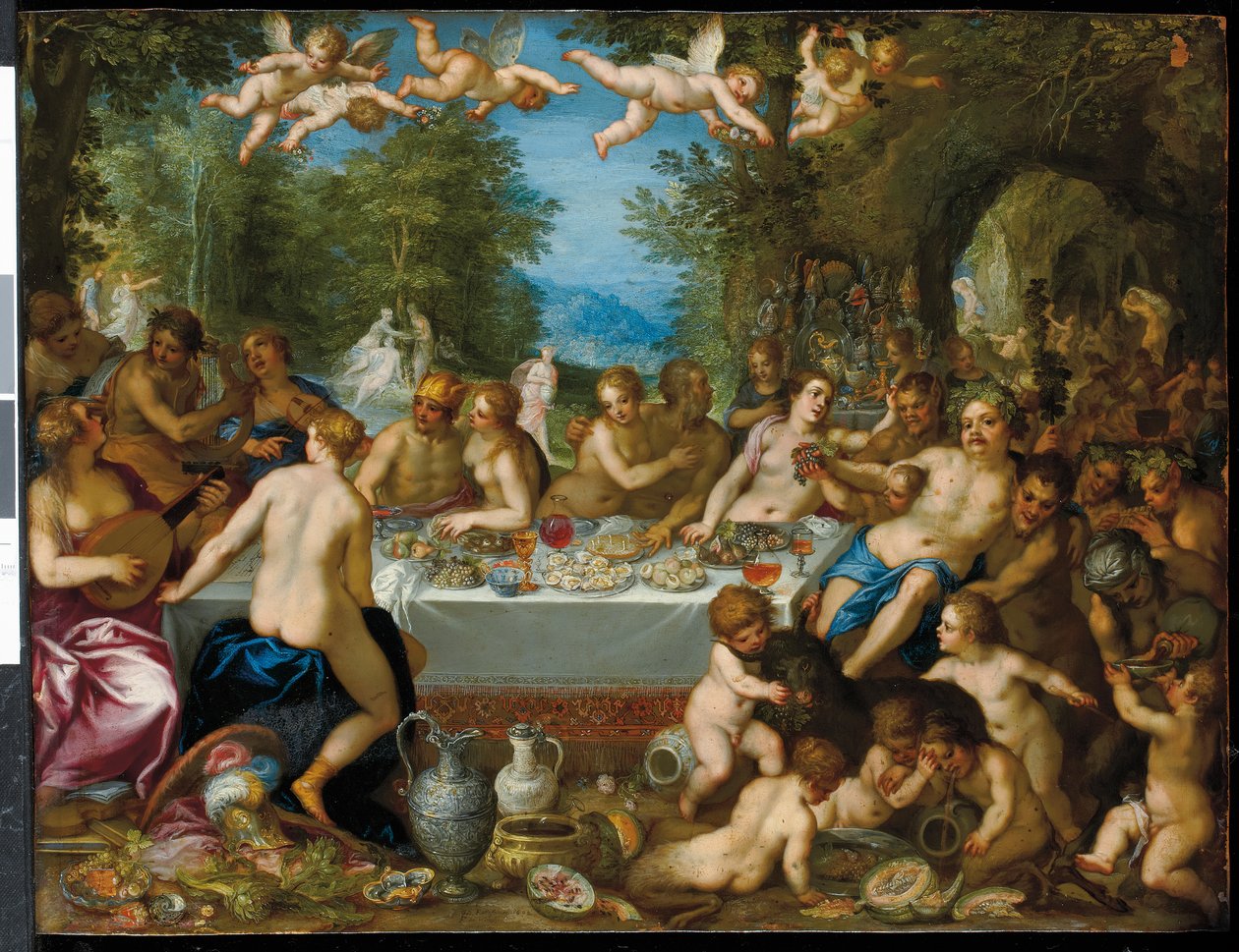 The feast of the gods: The marriage of Bacchus and Ariadne by J. and Rottennhammer Hans I Brueghel