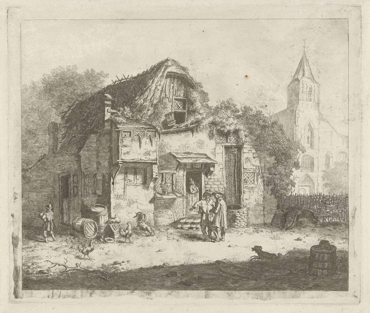 Farm Near a Church by Jabes Heenck