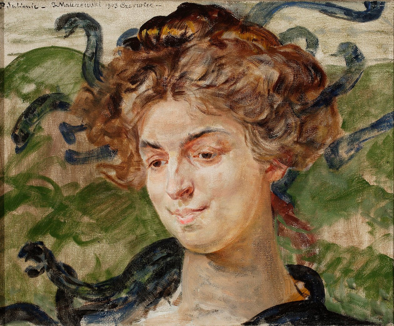 Portrait of Actress Helena Sulima as Gorgona by Jacek Malczewski