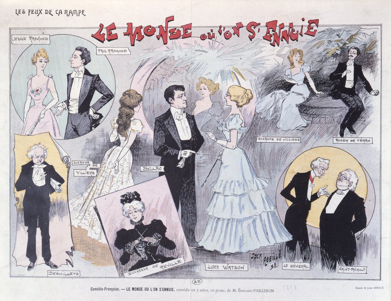 Poster advertising the satirical comedy Le Monde ou l