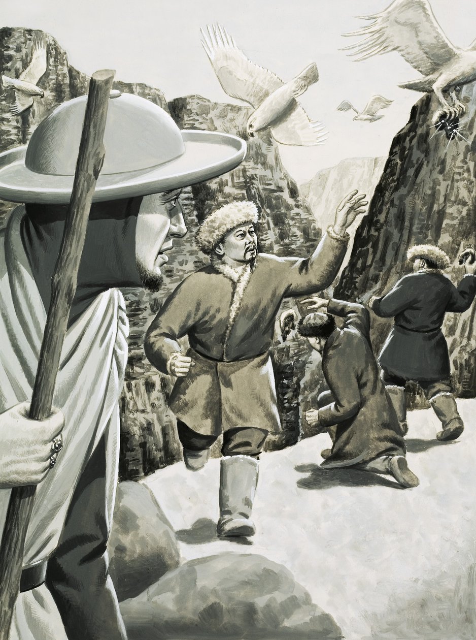 Unidentified Chinese soldiers attacked by birds by Jack Keay