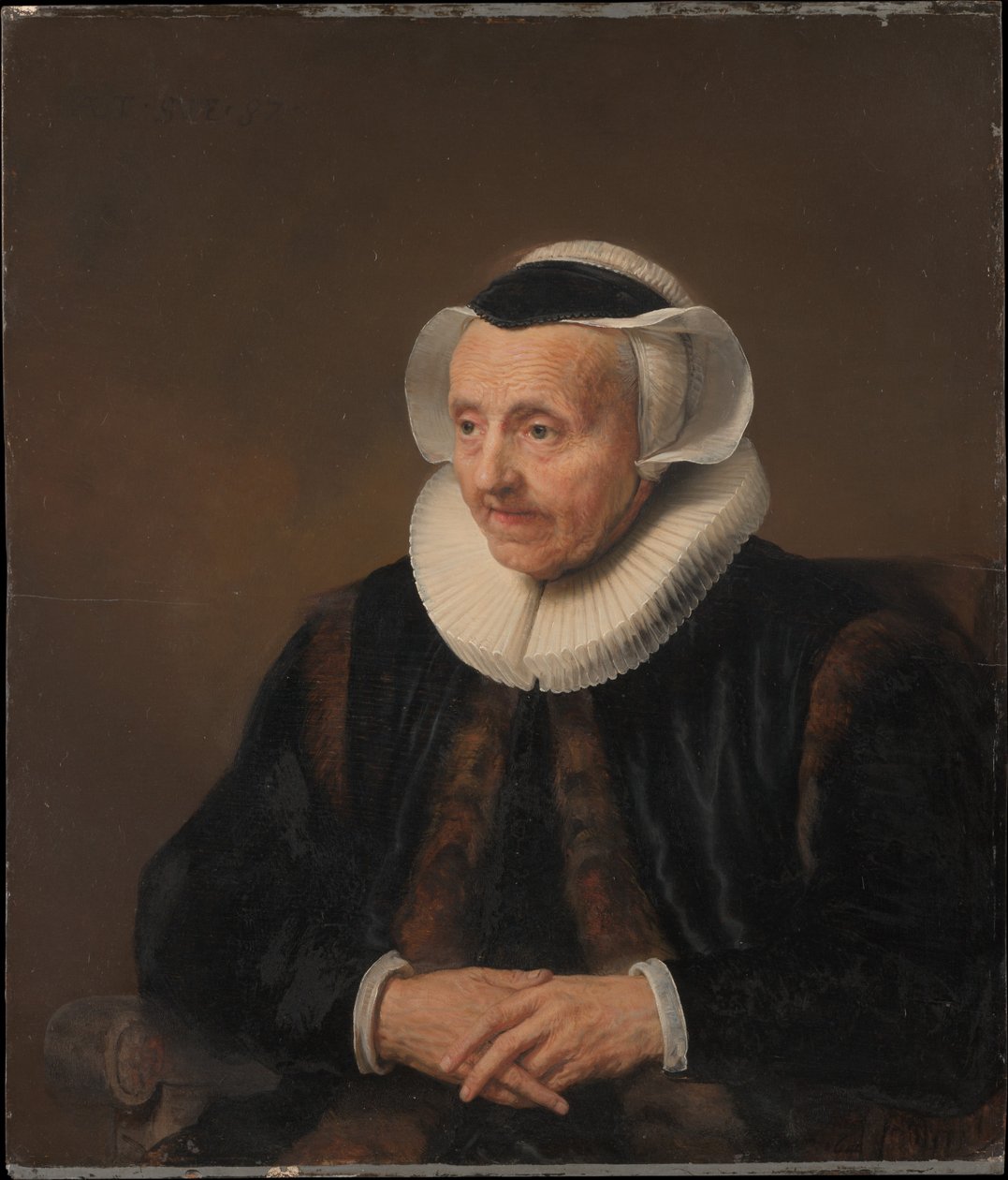 Portrait of an Old Woman by Jacob Adriaensz Backer