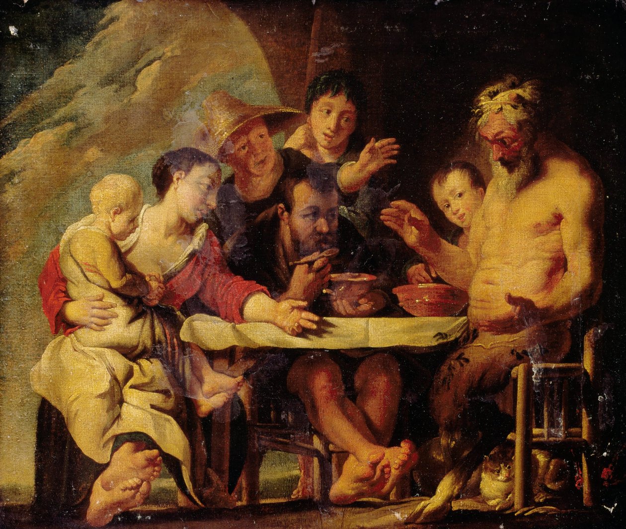 Satyr and Peasants by Jacob Jordaens
