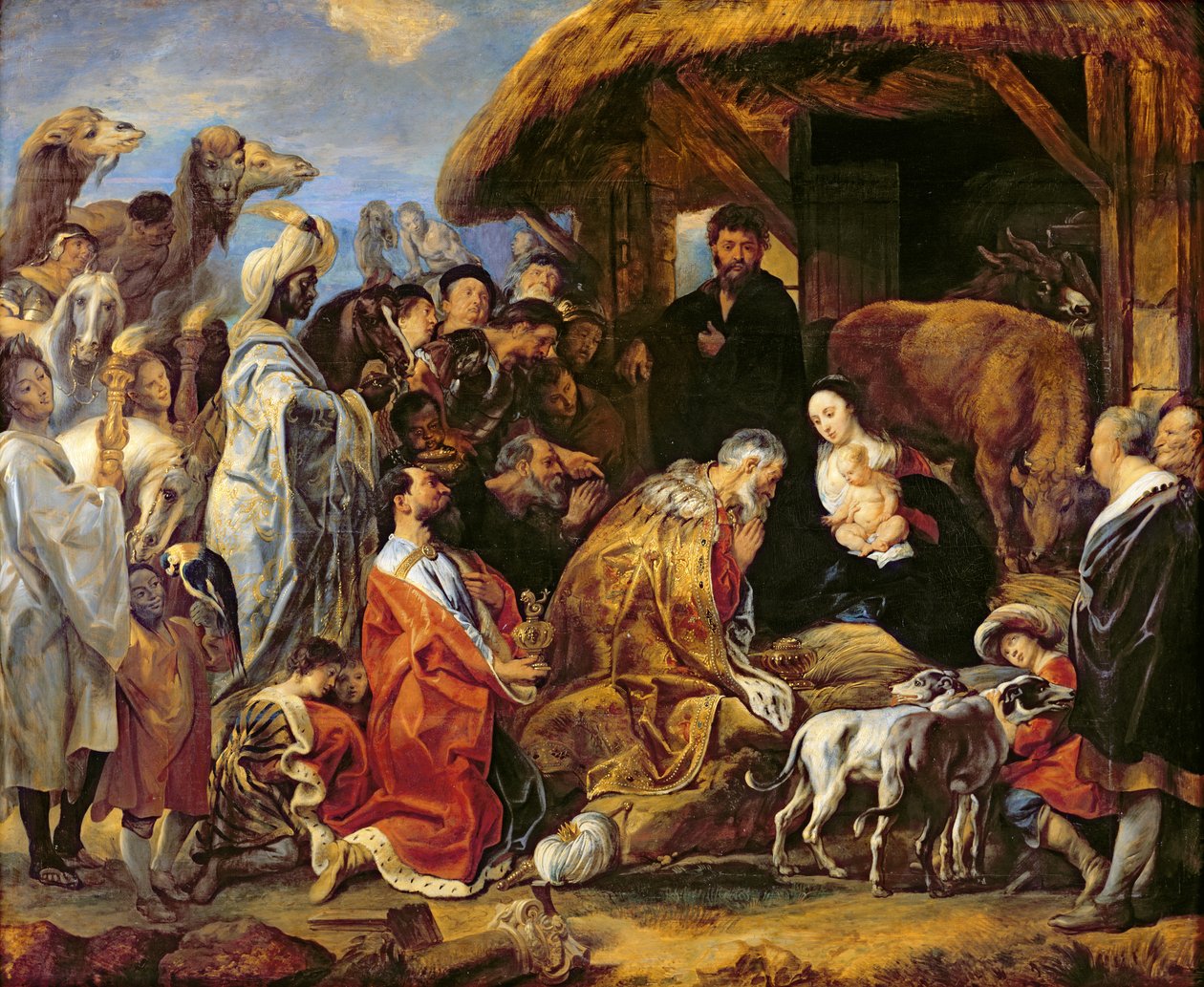 The Adoration of the Magi by Jacob Jordaens: Fine art print