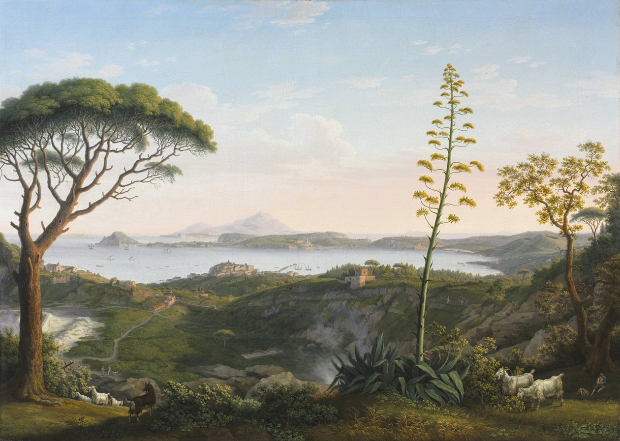 View of the Gulf of Pozzuoli from Solfatara by Jacob Philippe Hackert