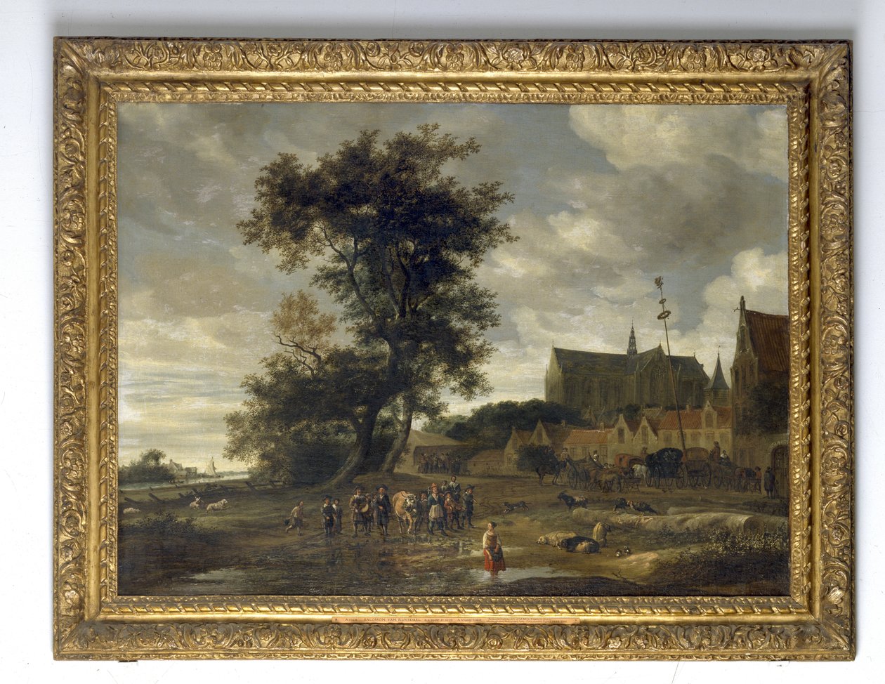 Scene before a Maypole with Alkmaar Church in the Background, 1669 by Jacob van Ruisdael