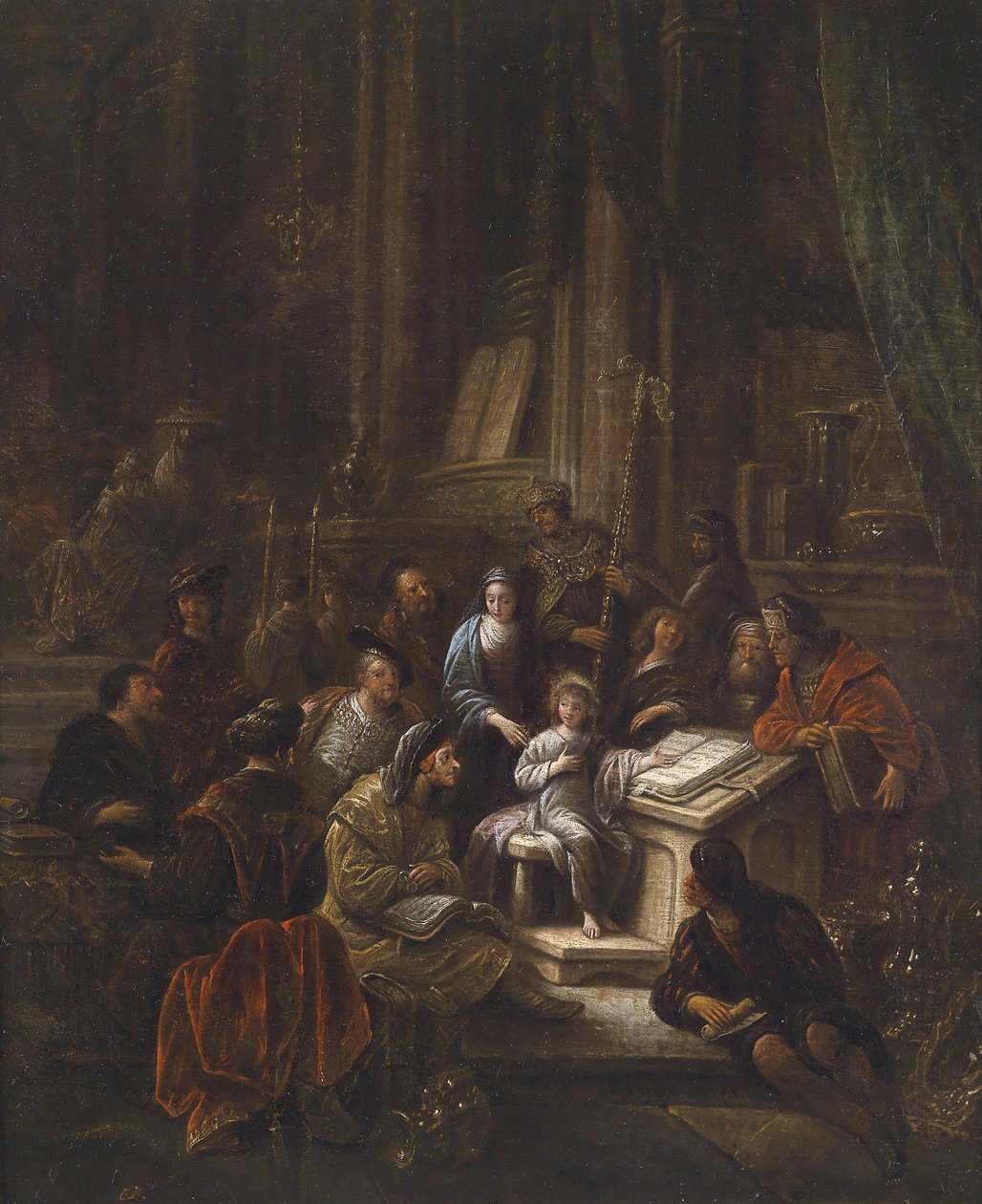 The Twelve-Year-Old Jesus in the Temple by Jacob Willemsz de Wet or Wett