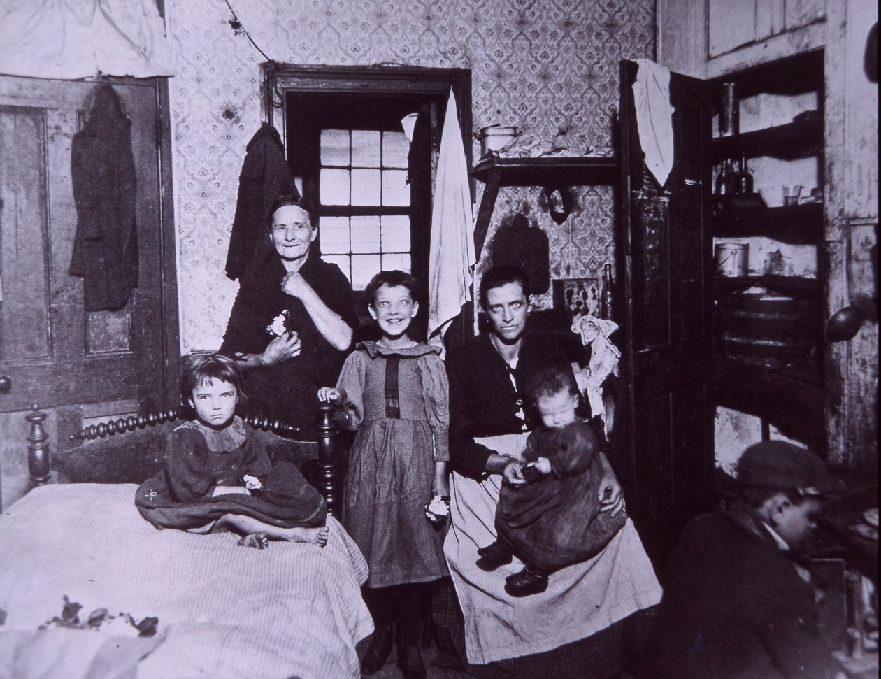 Slum dwelling, New York City by Jacob August Riis