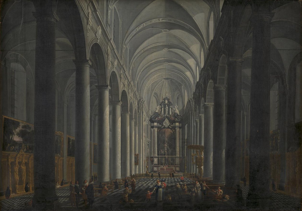Interior of the Jesuit Church in Bruges by Jacob Balthasar Peeters