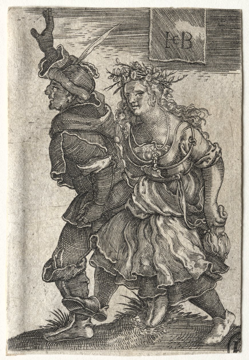 A Dancing Couple of Peasants by Jacob Binck