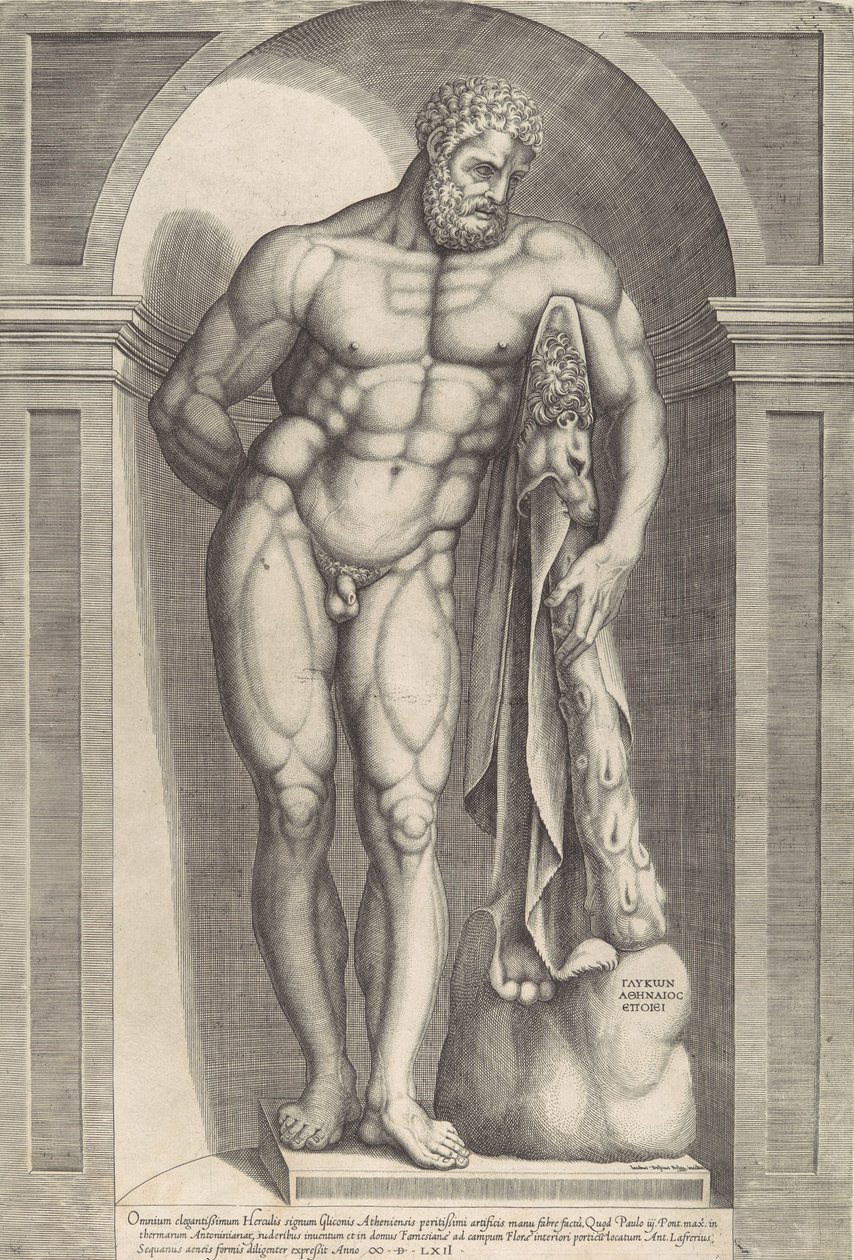 Speculum Romanae Magnificentiae: The Farnese Hercules, 1562 by Jacob Bos