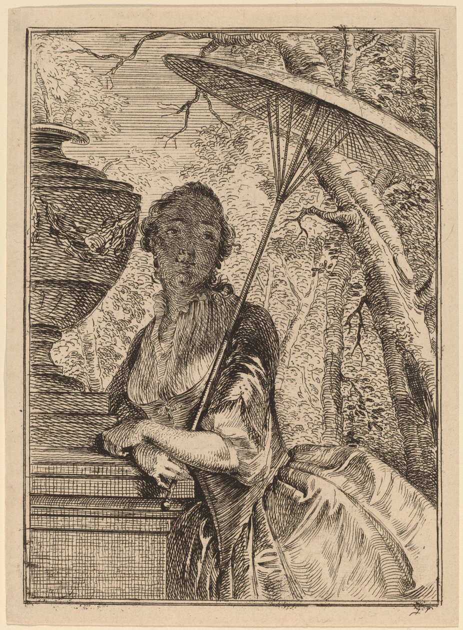 Young Woman Holding a Parasol by Jacob Buys