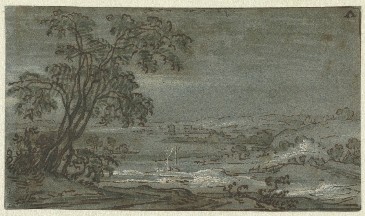 Hilly Landscape with River Bend by Jacob Colijn