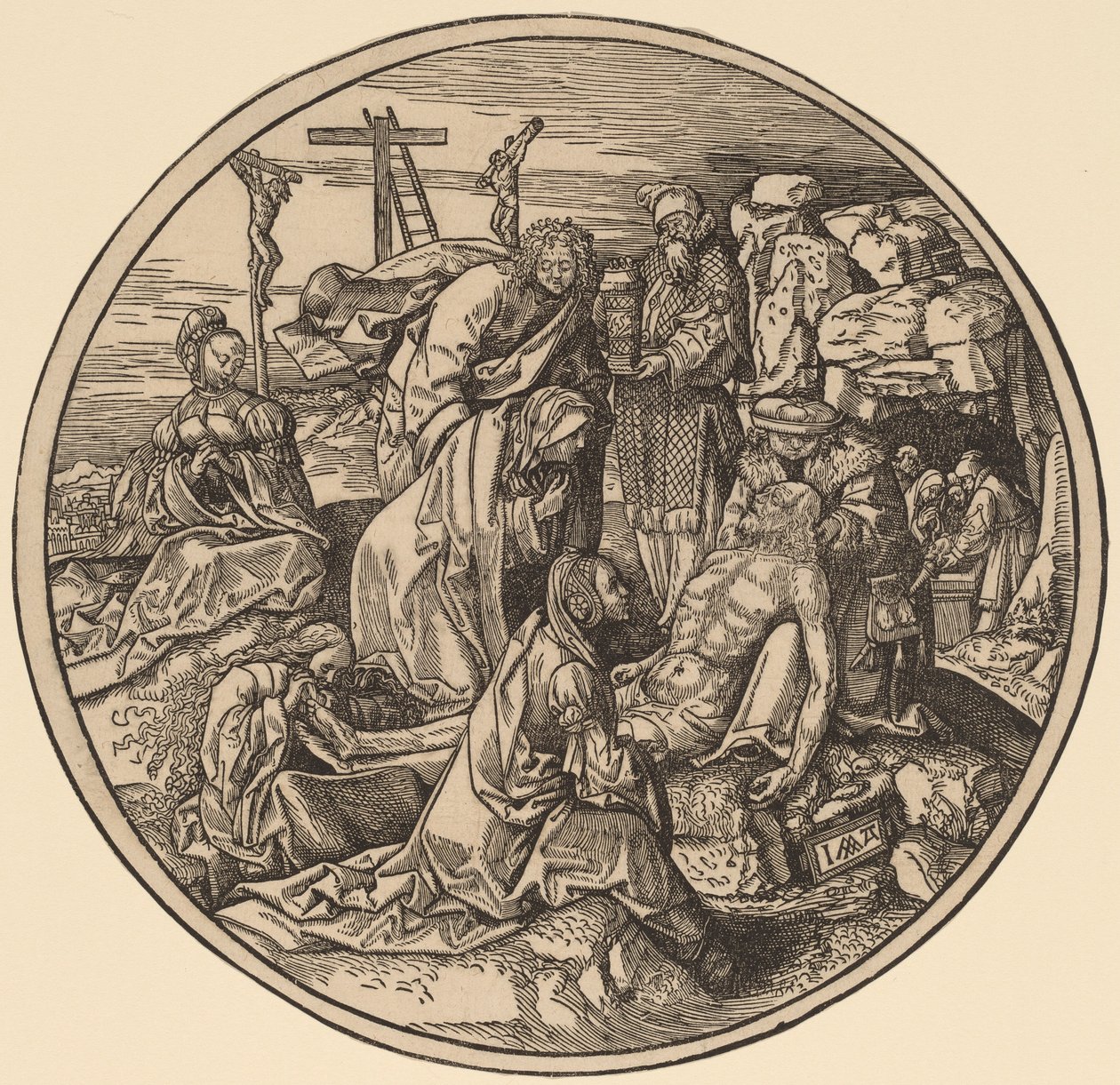The Lamentation and Entombment by Jacob Cornelisz van Oostsanen