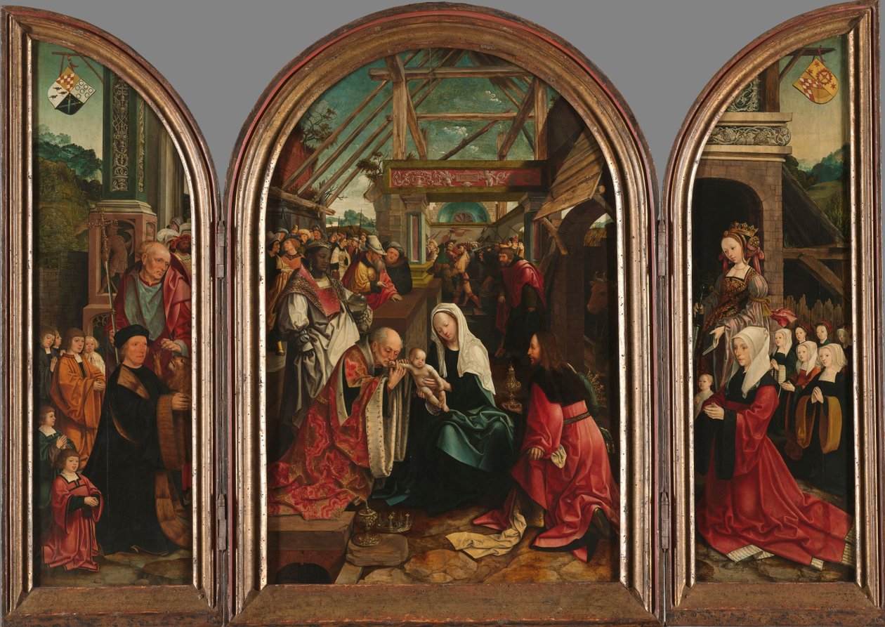 Triptych with the Adoration of the Magi by Jacob Cornelisz van Oostsanen