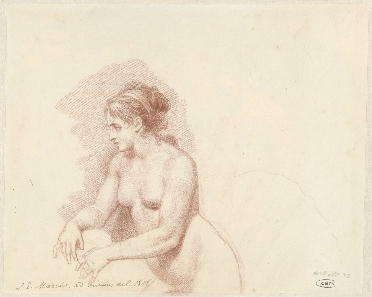 Female Nude by Jacob Ernst Marcus