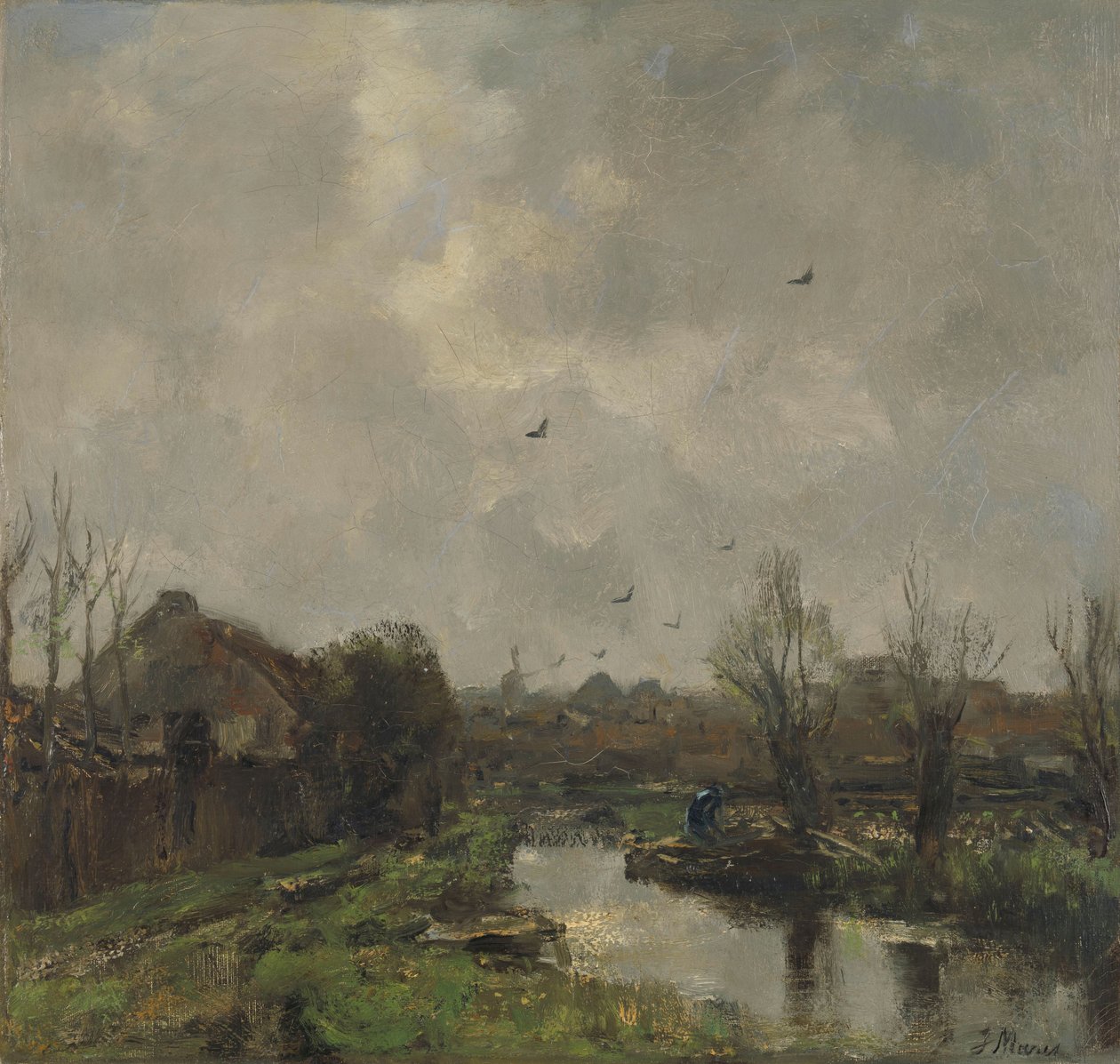 Landscape in the Area of The Hague by Jacob Henricus or Hendricus Maris