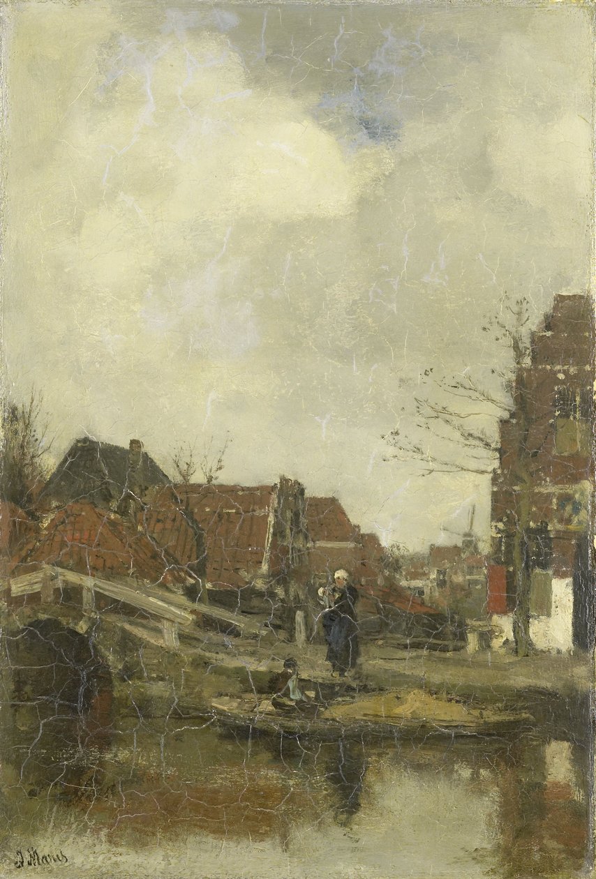 Old Neighborhood on the Water by Jacob Henricus or Hendricus Maris