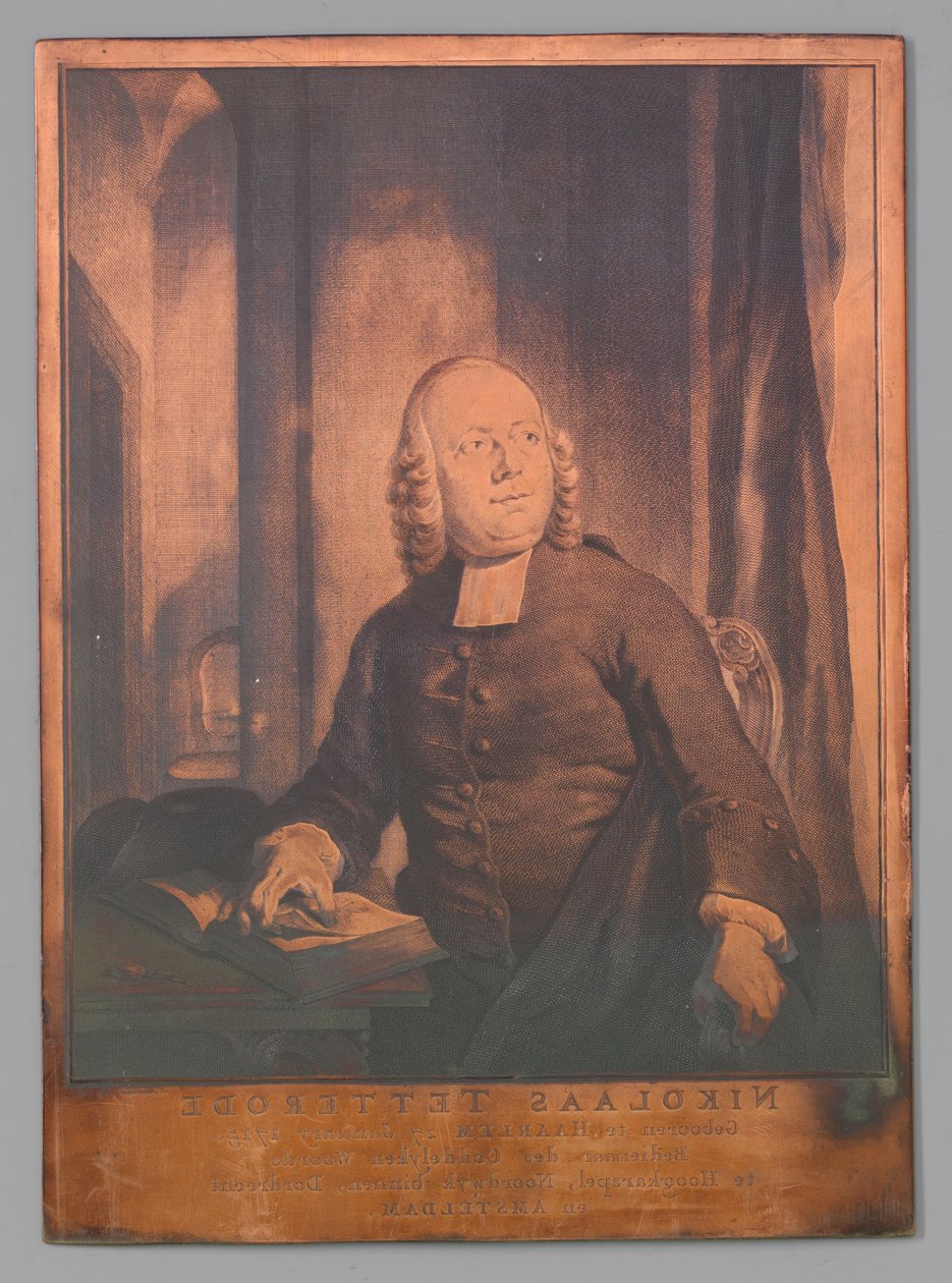 Portrait of Nicolaas van Tetterode by Jacob Houbraken (signed by artist)