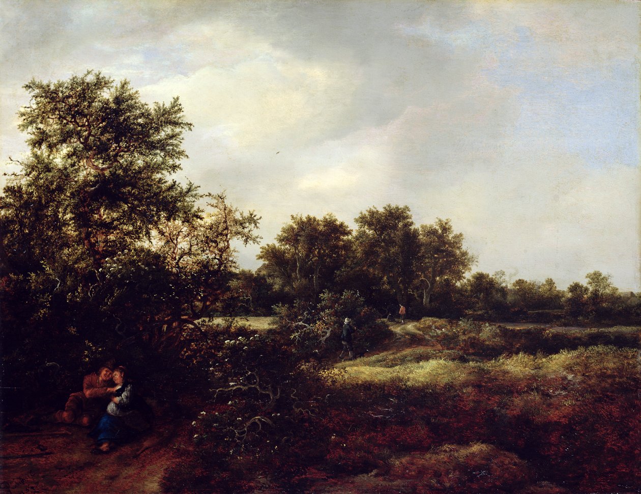 Dune Landscape with Lovers by Jacob van Ruisdael