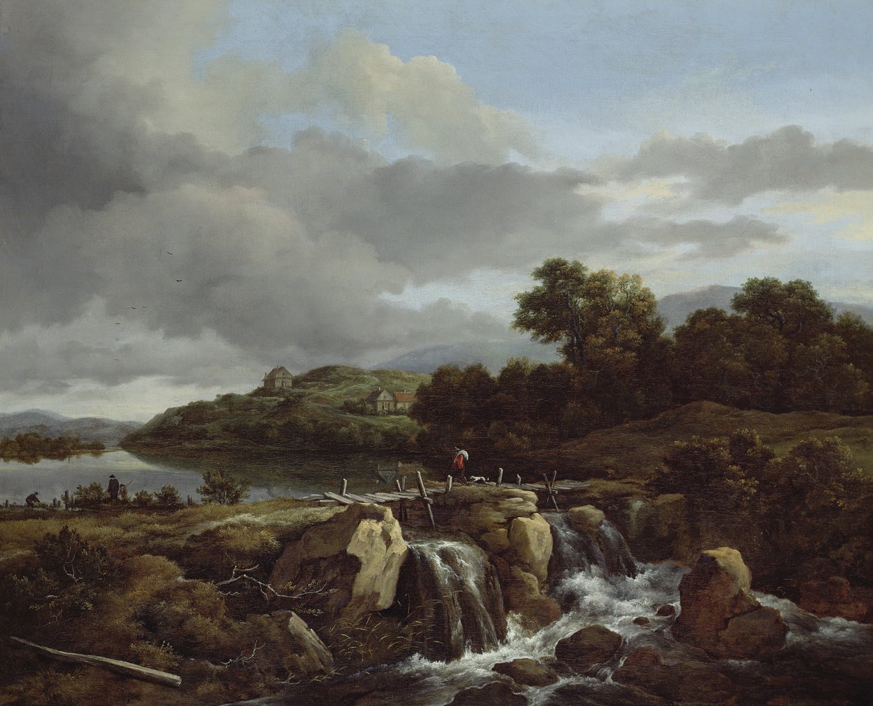 Landscape with Cascade by Jacob van Ruisdael