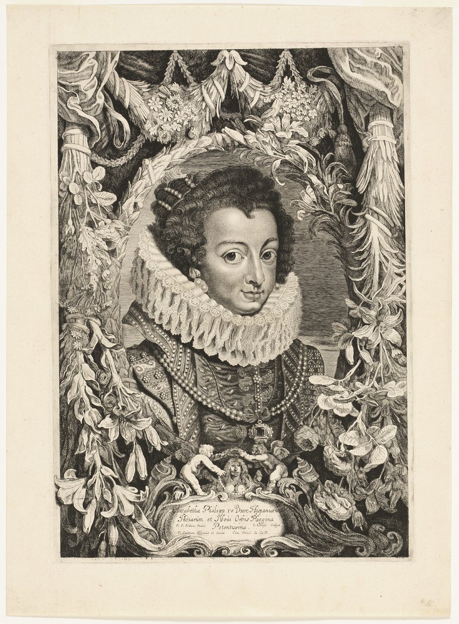 Elisabeth of Bourbon, Queen of Spain, plate 13 from Dukes of Burgundy by Jacob Louys