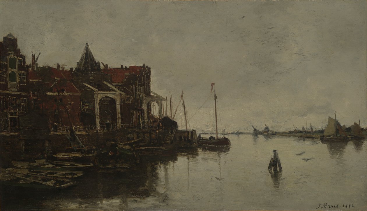Harbor Scene by Jacob Maris