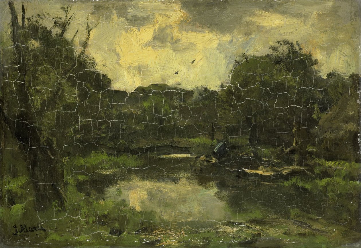 Landscape with Boat by Jacob Maris