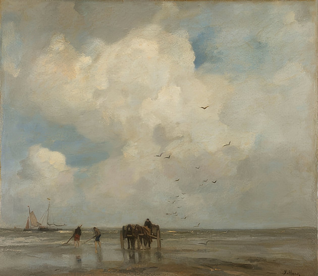 Shellfishers. 1885 by Jacob Henricus or Hendricus Maris