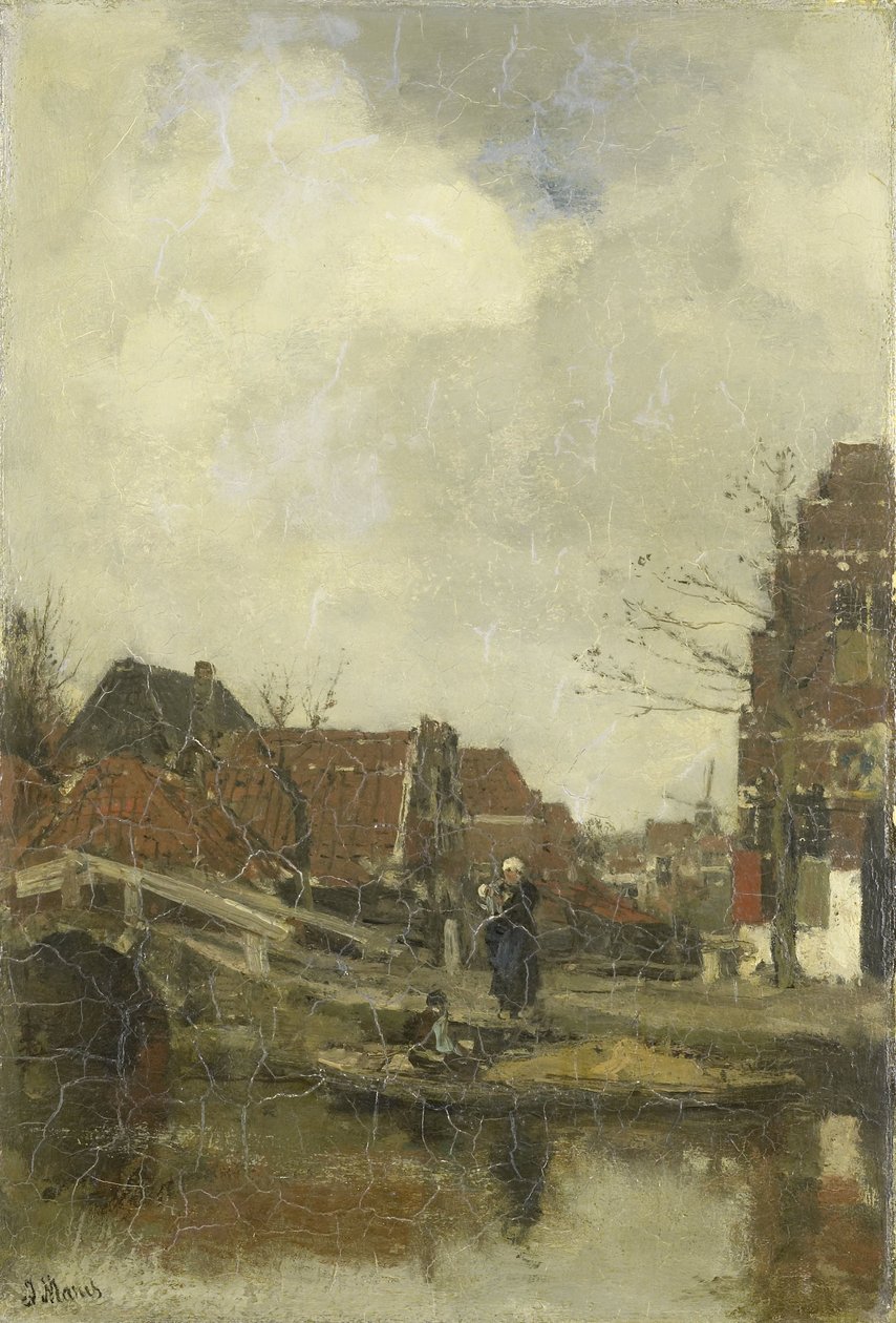 Old Neighborhood by the Water by Jacob Maris