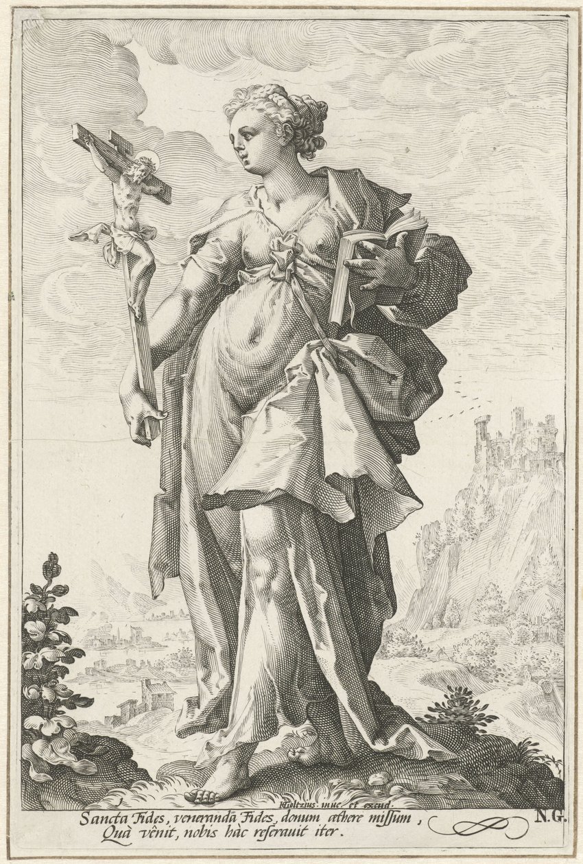 Faith (Fides) by Jacob Matham (attributed to)