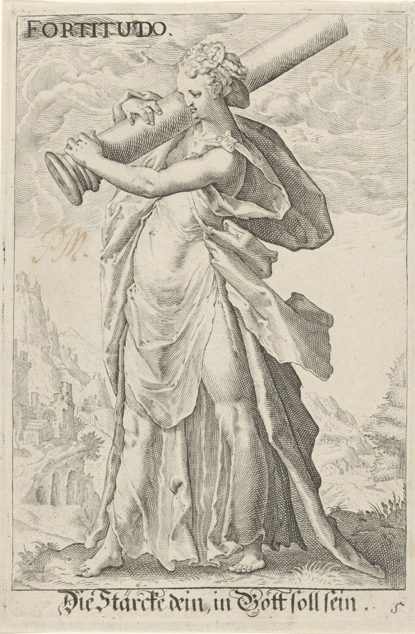 Strength (Fortitudo) by Jacob Matham (attributed to)
