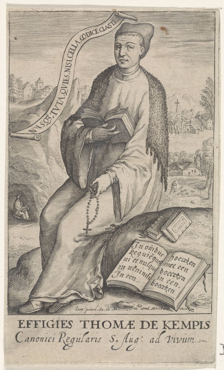 Portrait of Thomas à Kempis by Jacob Matham (attributed to)