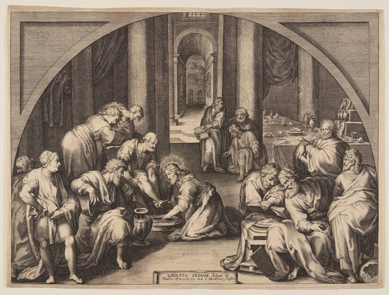 Christ Washing the Feet of the Apostles by Jacob Matham