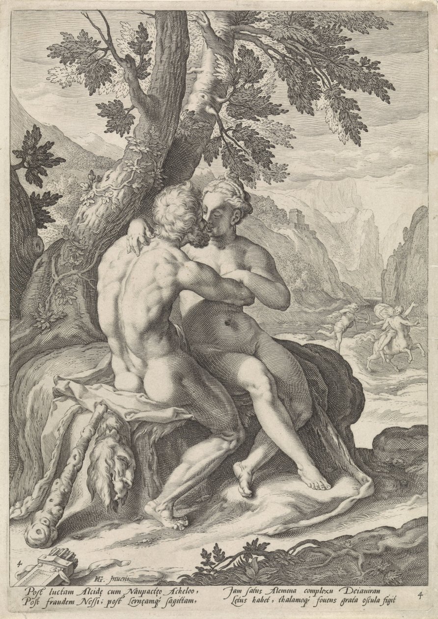 Hercules and Deianira (Loves of the Gods) by Jacob Matham