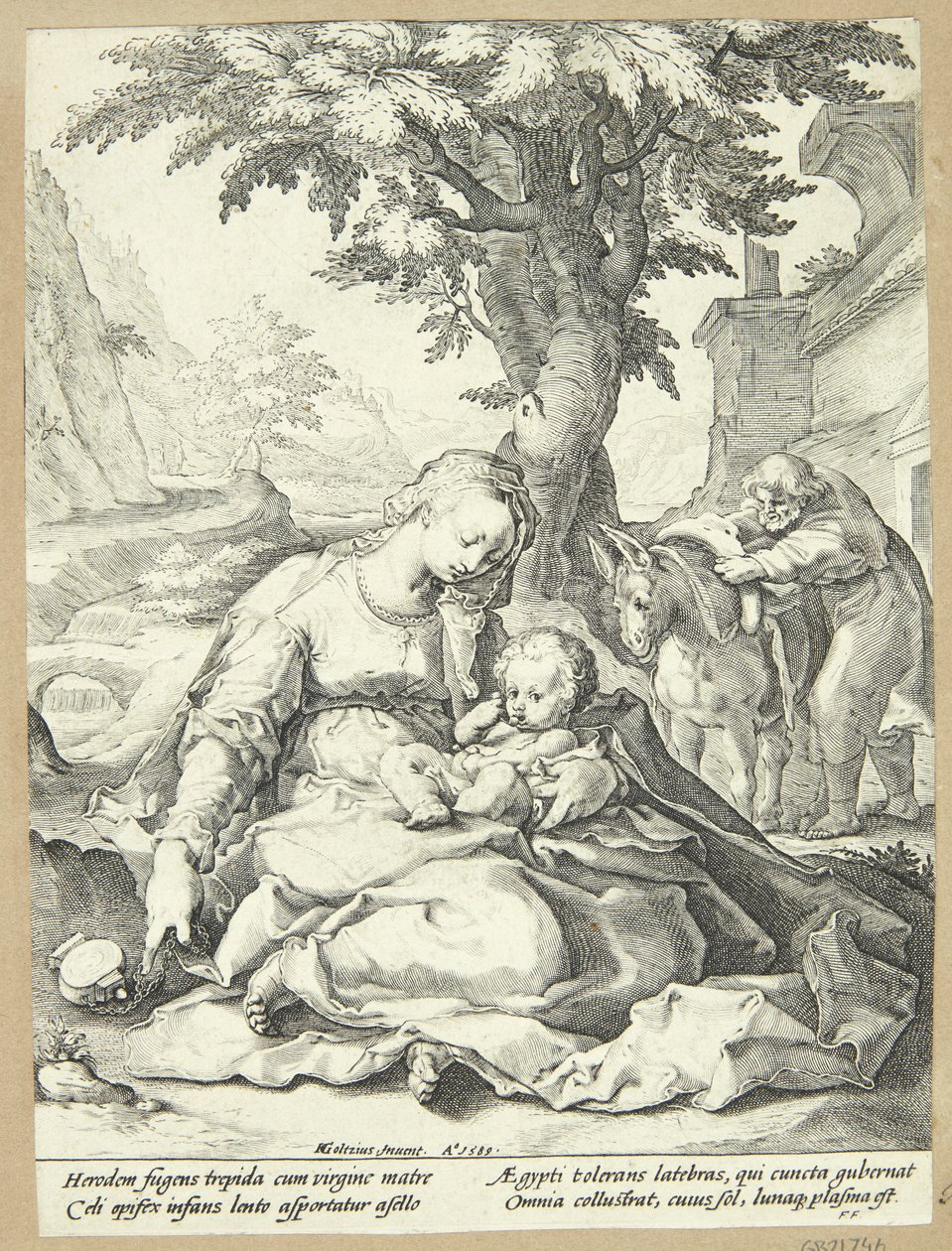 Rest on the Flight into Egypt by Jacob Matham