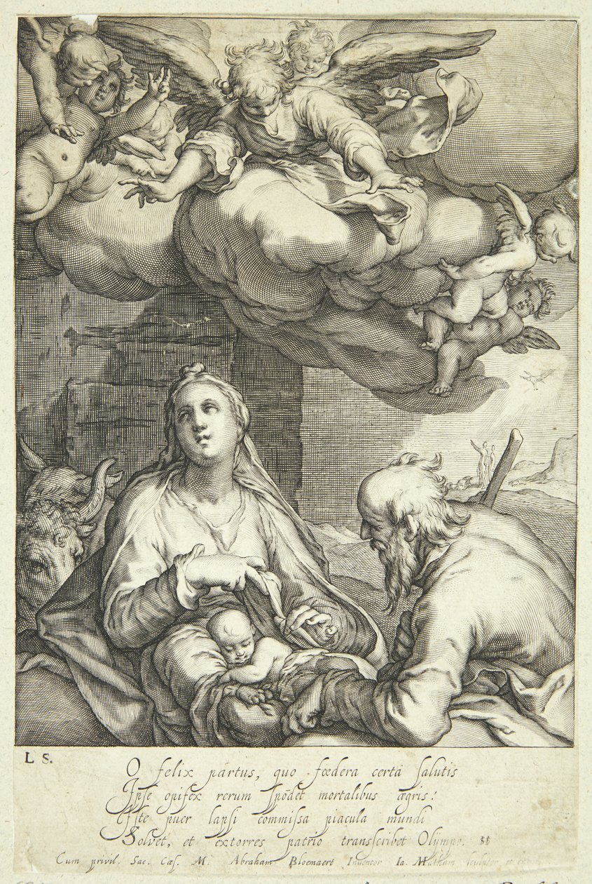 The Birth of Jesus by Jacob Matham: Premium art reproduction
