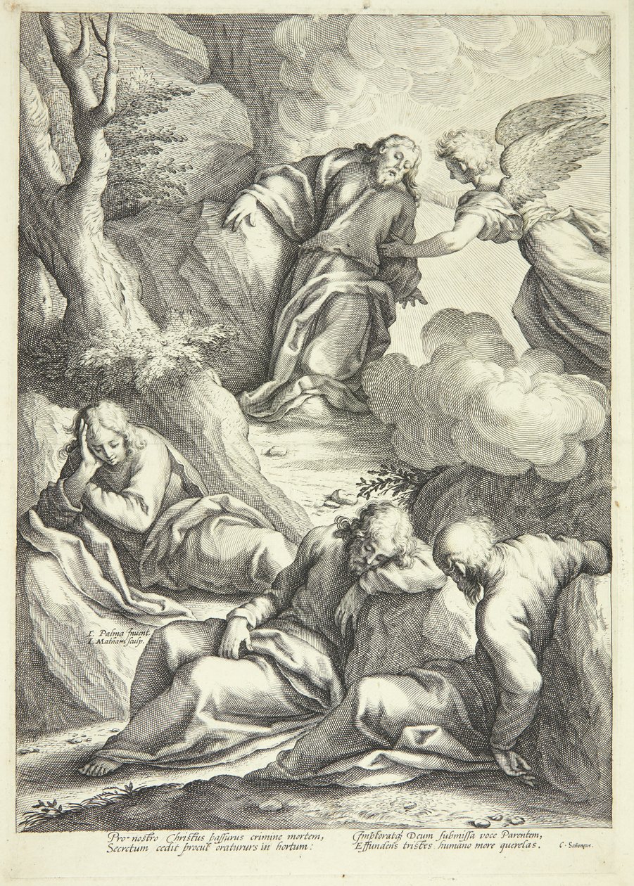 Jesus in the Garden of Gethsemane by Jacob Matham