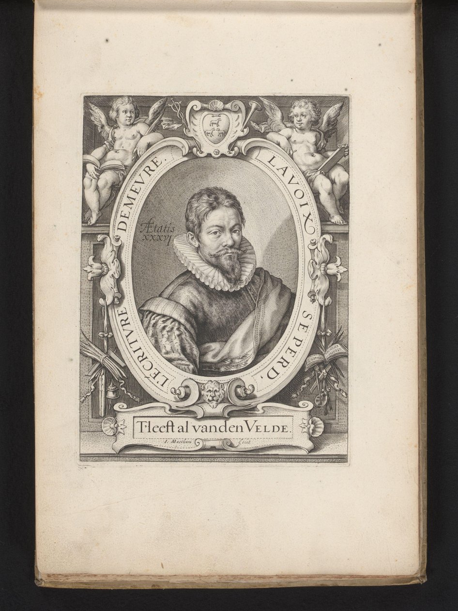Portrait of Jan van den Velde at Age 36 by Jacob Matham