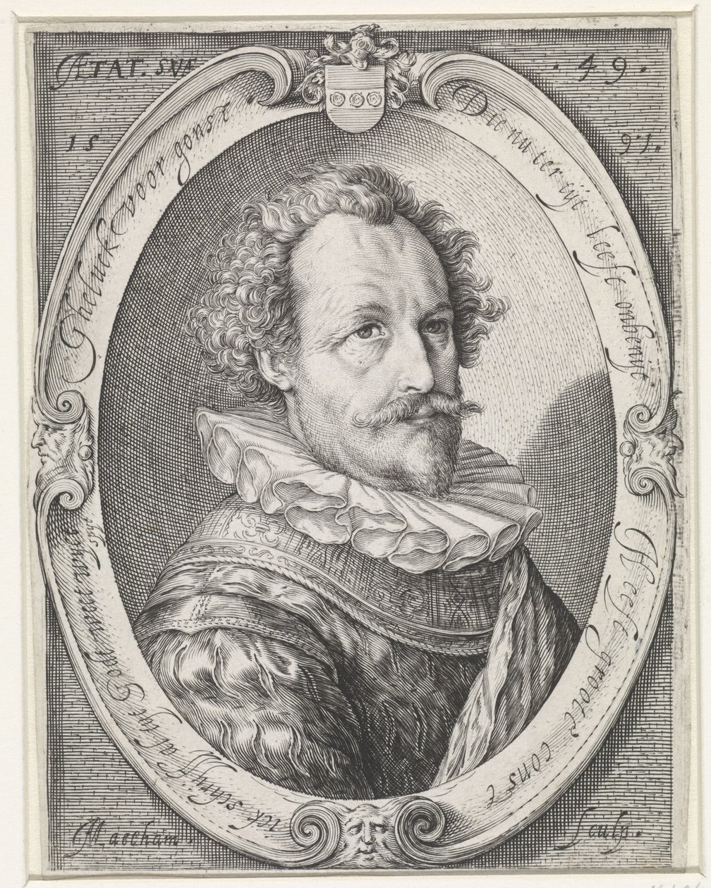 Portrait of an Unknown Man at Age 49 by Jacob Matham
