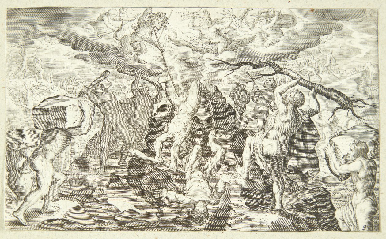 The Battle between the Gods and the Titans by Jacob Matham