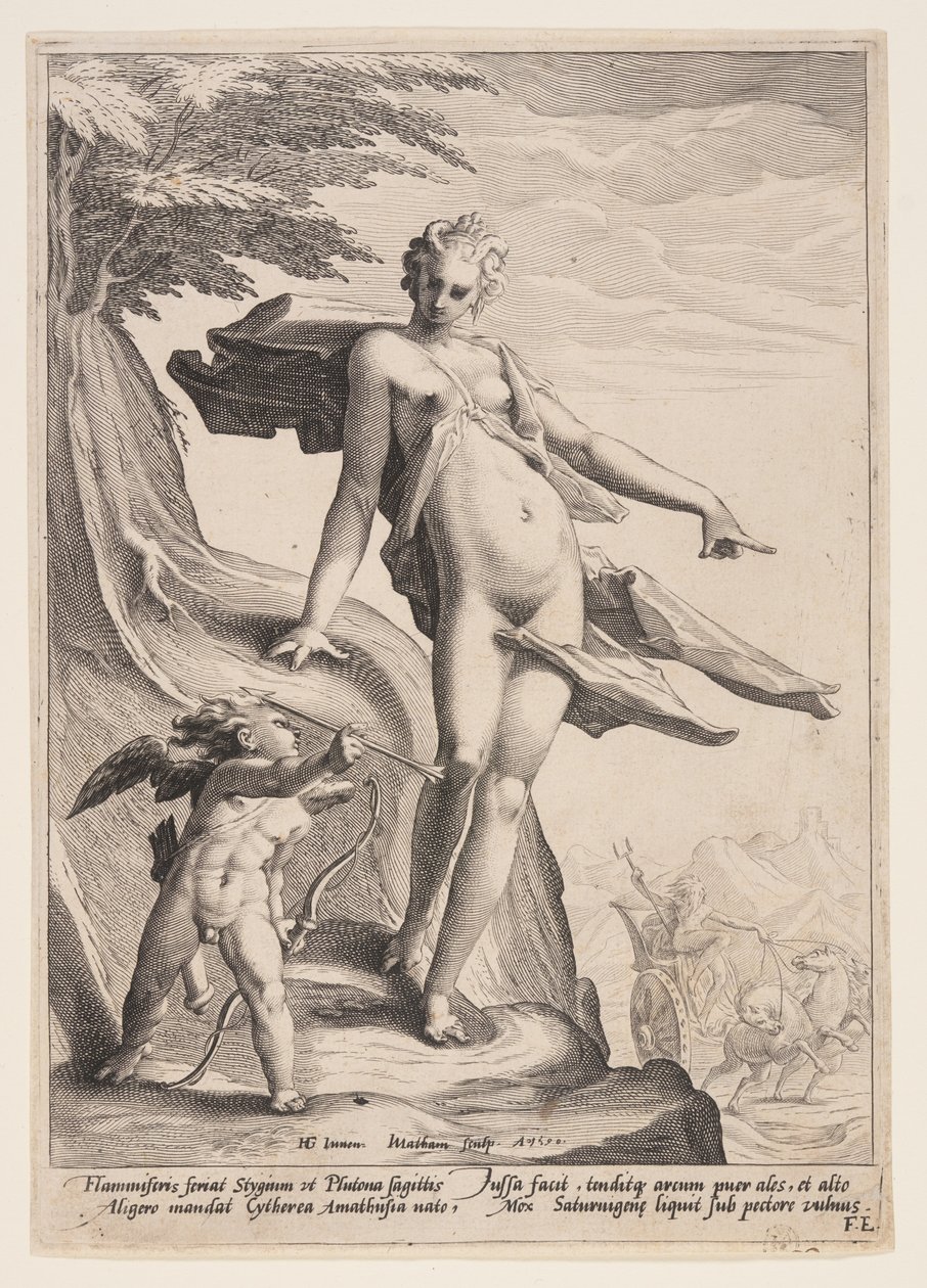 Venus, Cupid and Pluto by Jacob Matham