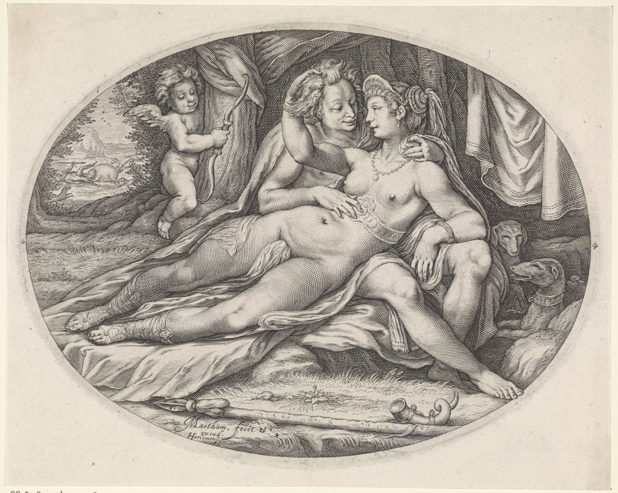 Venus and Adonis by Jacob Matham