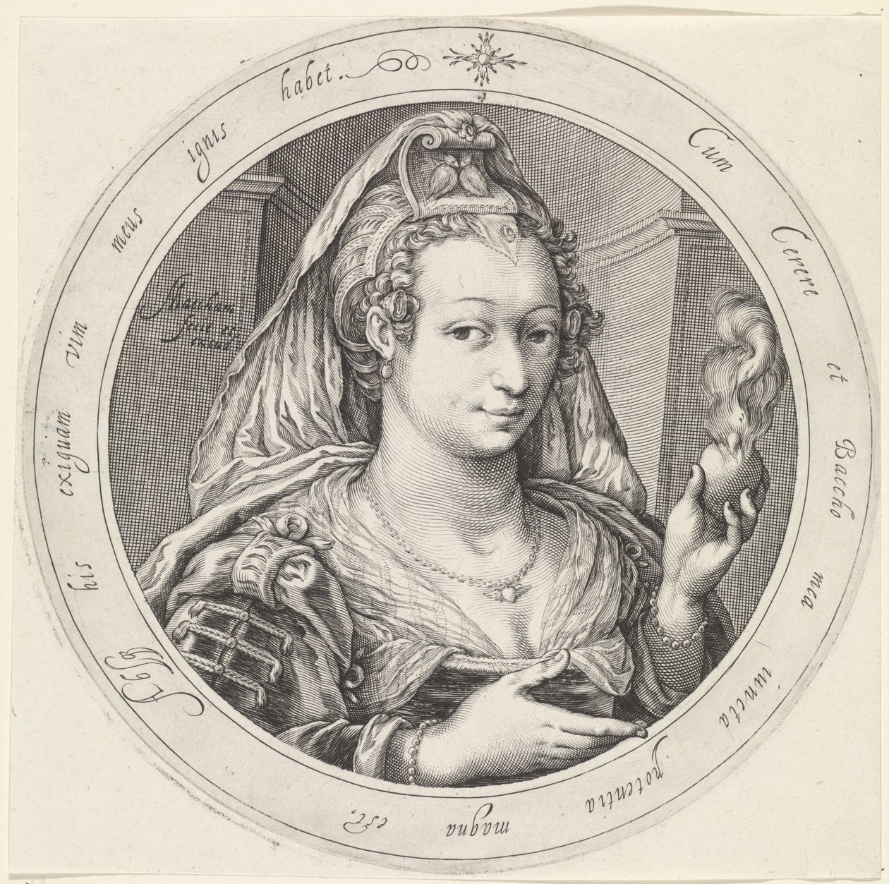 Venus with Burning Heart by Jacob Matham