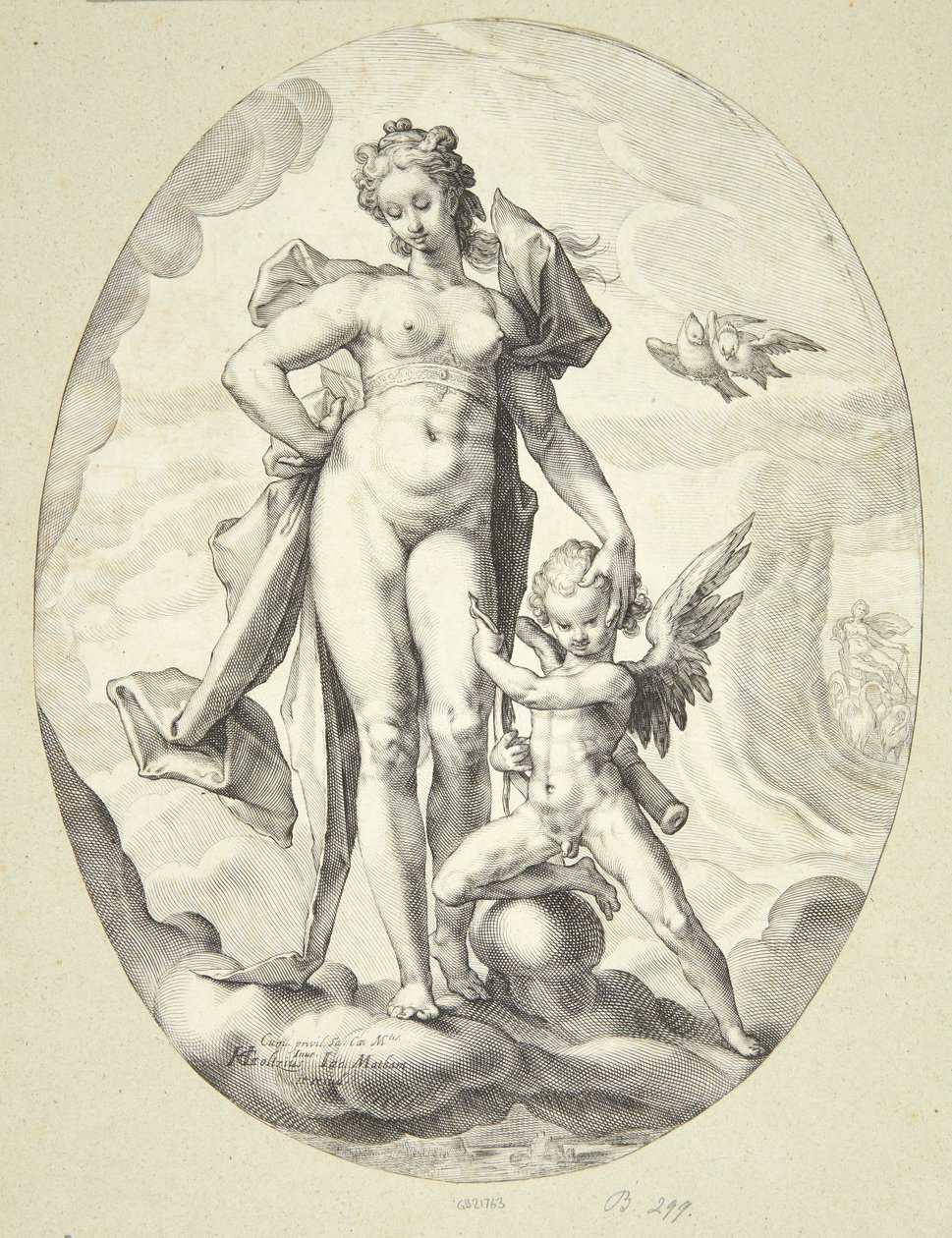 Venus and Cupid by Jacob Matham