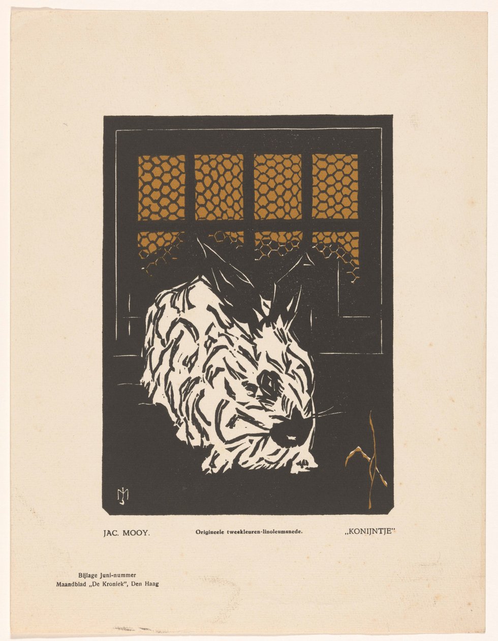 Rabbit in Cage by Jacob  Mooij