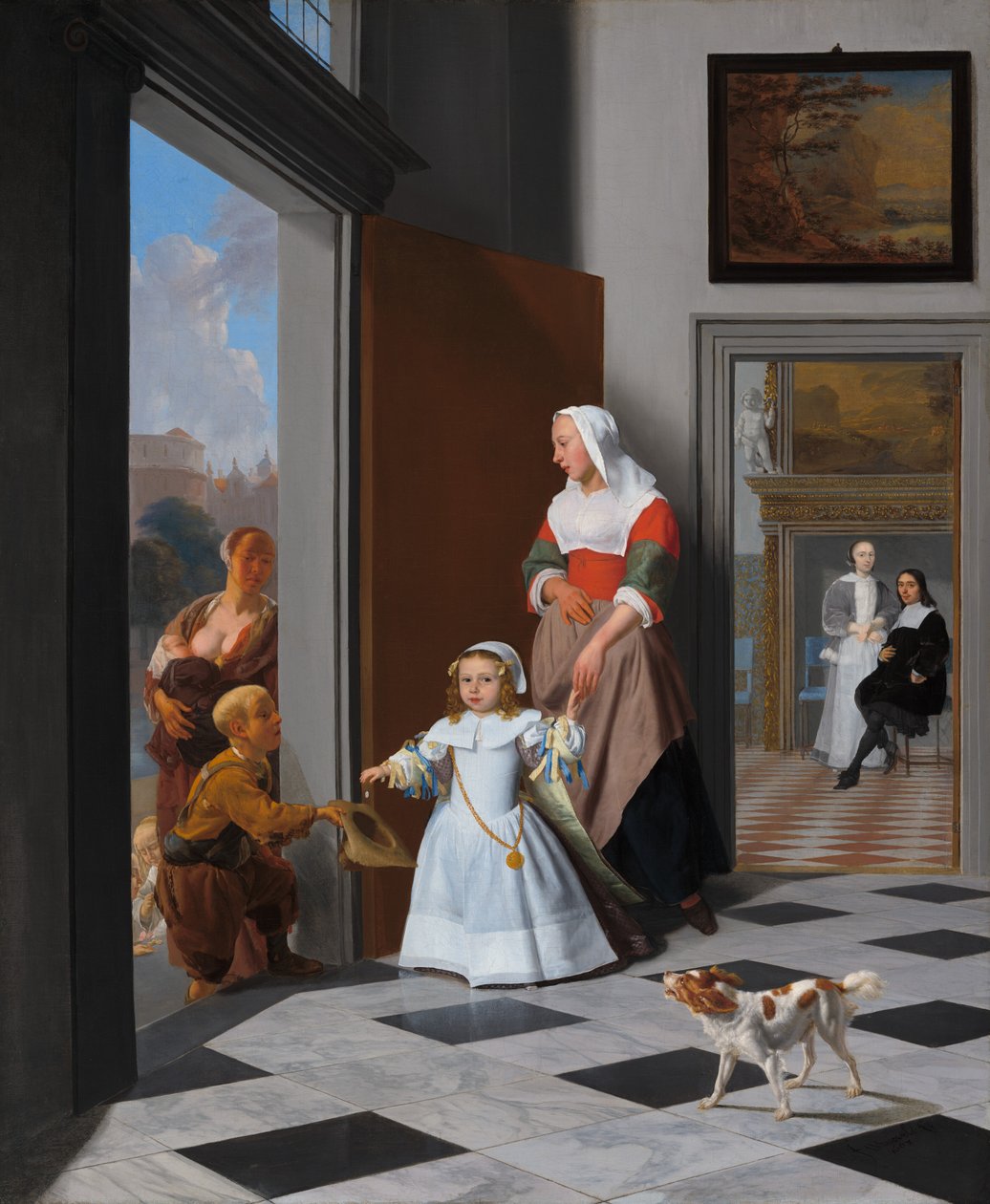 A Nurse and a Child in an Elegant Foyer, 1663 by Jacob Lucasz Ochtervelt