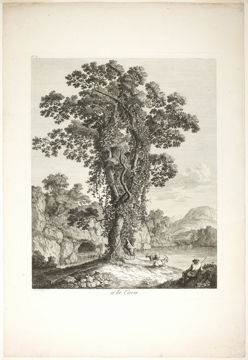Near la Cava, from Suite de IV Vues Dessinées Dans le Royaume de Naples by Jacob Philipp Hackert